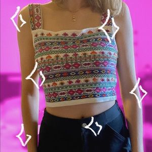 Beaded Knit Crop Top
